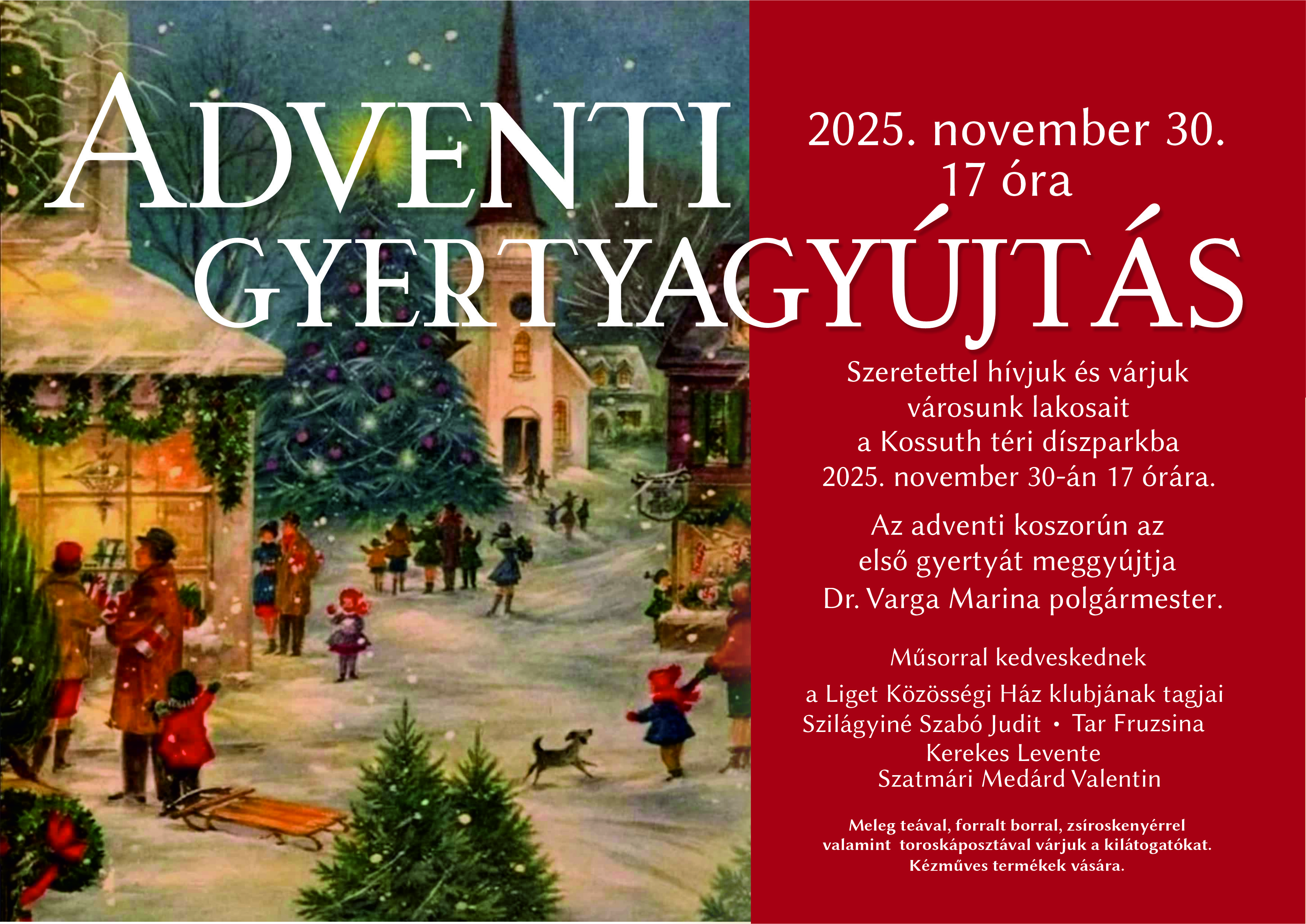 Első Adventi gyertyagyújtás 2025