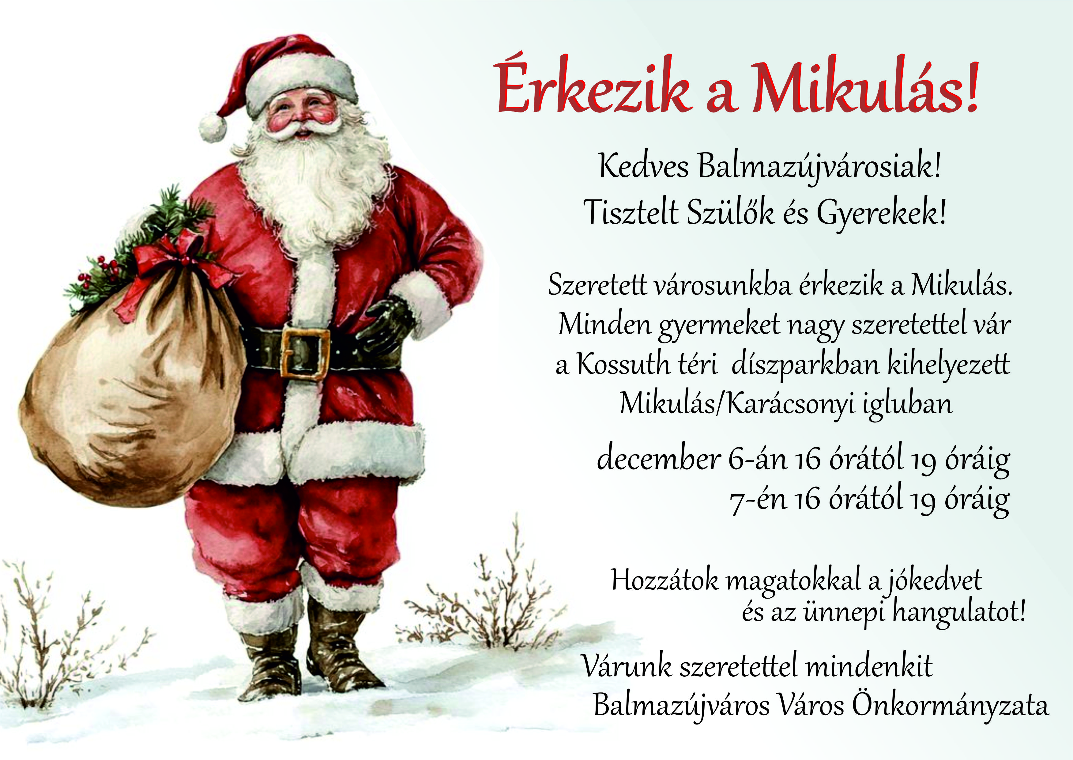 Érkezik a Mikulás!